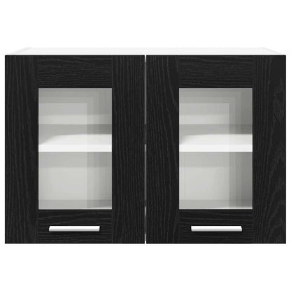 Armadio pensile con porta 2 pcs Rovere Nero 60 x 31 x 40 cm | homemem39