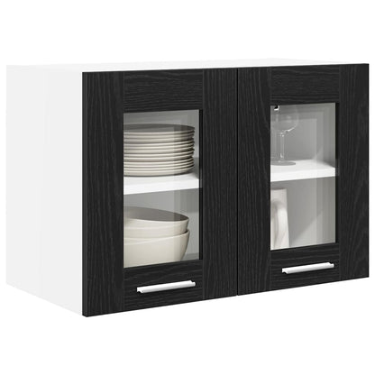 Armadio pensile con porta 2 pcs Rovere Nero 60 x 31 x 40 cm | homemem39