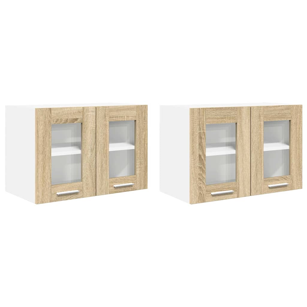 Armadio pensile con porta 2 pcs Rovere Sonoma 60 x 31 x 40 cm | homemem39