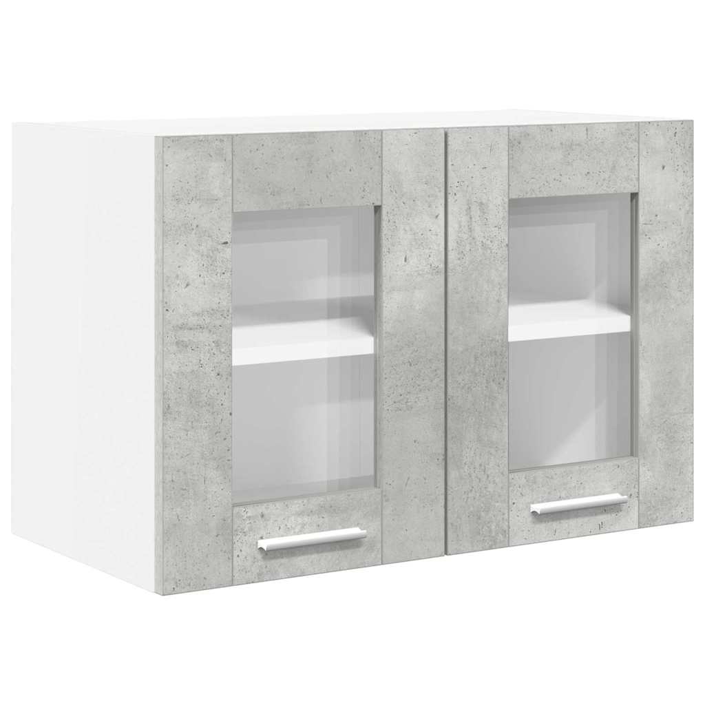 Armadio pensile con porta 2 pcs Grigio cemento 60 x 31 x 40 cm | homemem39