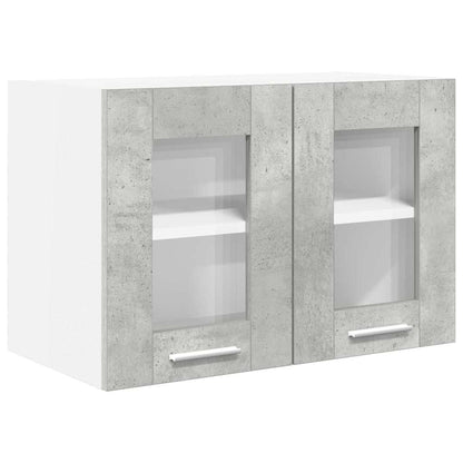Armadio pensile con porta 2 pcs Grigio cemento 60 x 31 x 40 cm | homemem39