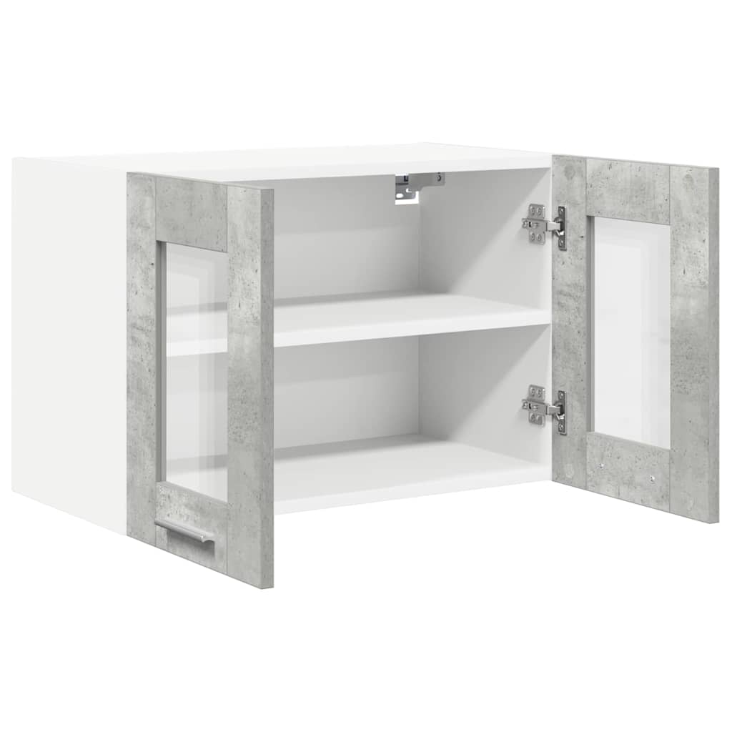 Armadio pensile con porta 2 pcs Grigio cemento 60 x 31 x 40 cm | homemem39