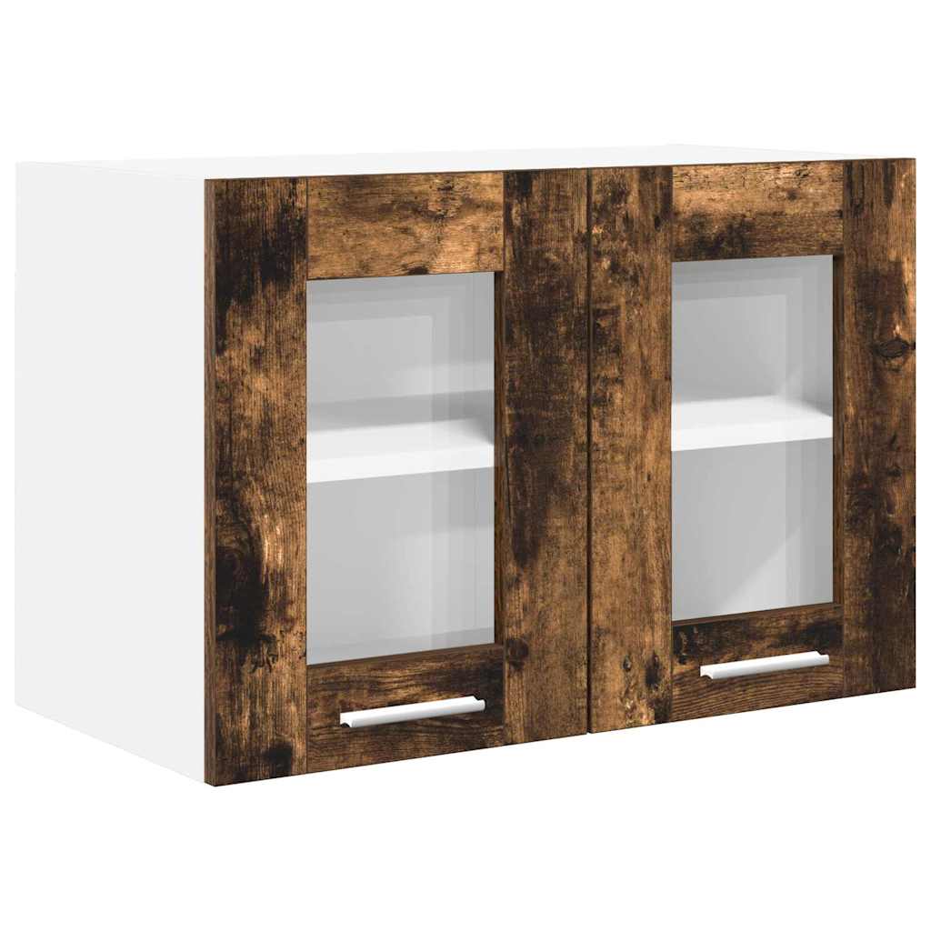 Armadio pensile con porta 2 pcs Rovere fumé 60 x 31 x 40 cm