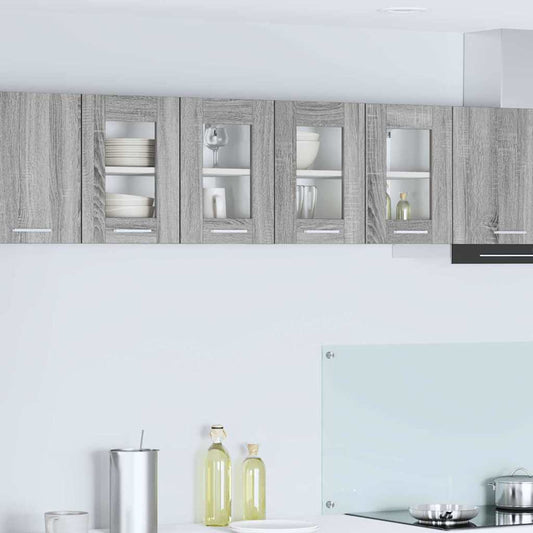 Armadio pensile con porta 2 pcs Grigio Sonoma 60 x 31 x 40 cm | homemem39
