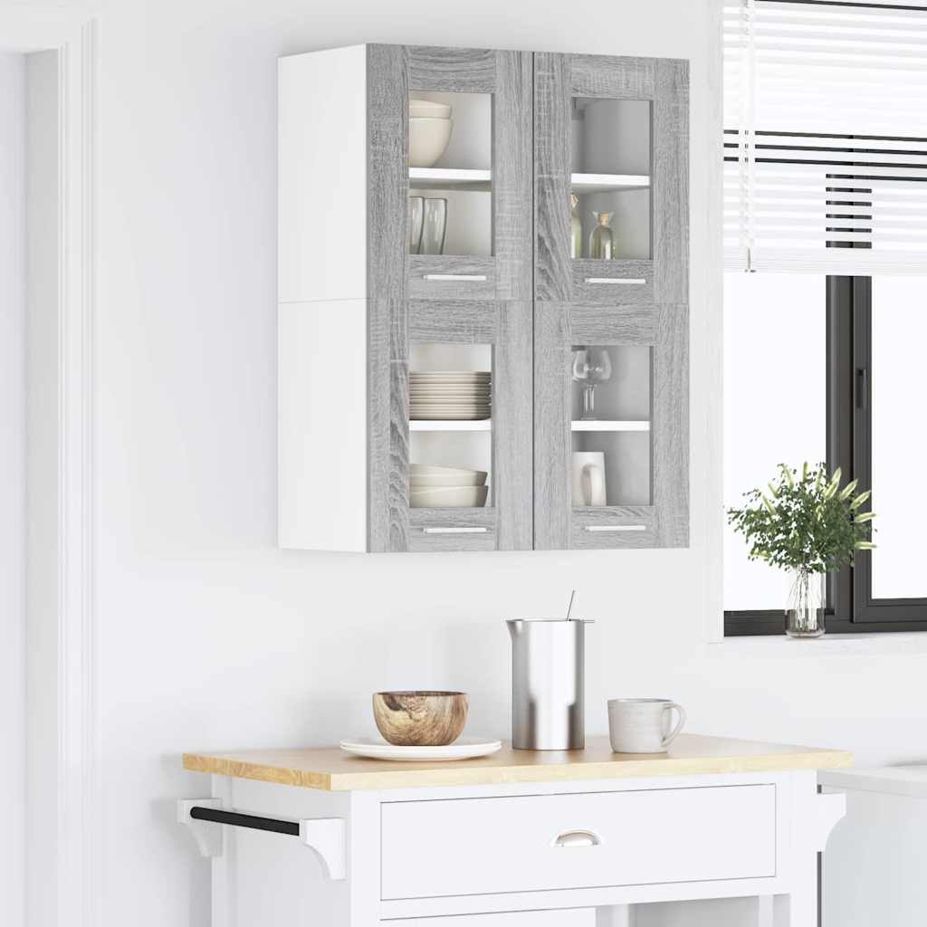 Armadio pensile con porta 2 pcs Grigio Sonoma 60 x 31 x 40 cm | homemem39