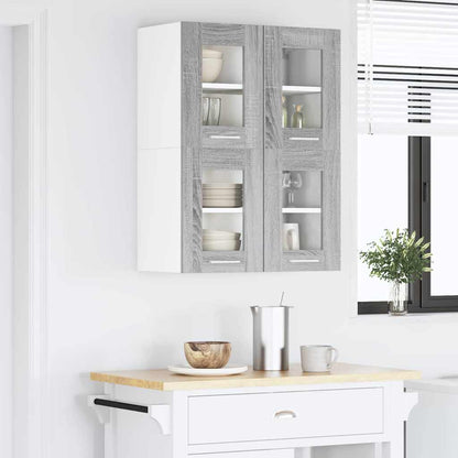 Armadio pensile con porta 2 pcs Grigio Sonoma 60 x 31 x 40 cm | homemem39