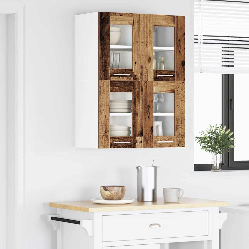 Armadio pensile con porta 2 pcs Legno vecchio 60 x 31 x 40 cm | homemem39