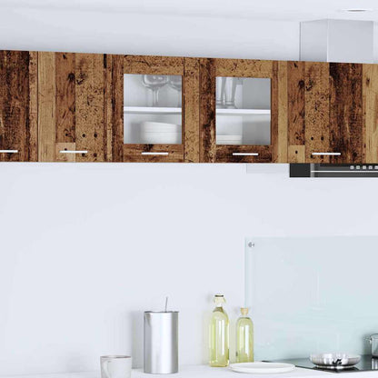Armadio pensile con porta Legno Antico e Bianco 80 x 31 x 40 cm | homemem39