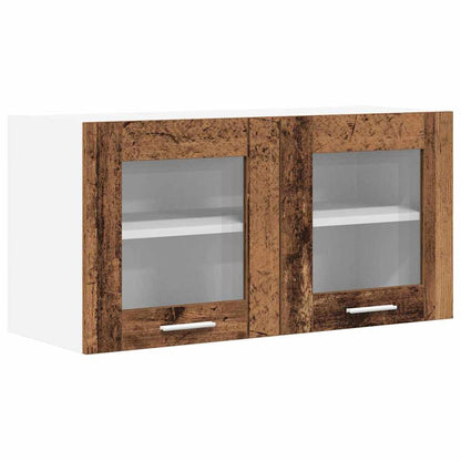 Armadio pensile con porta Legno Antico e Bianco 80 x 31 x 40 cm | homemem39