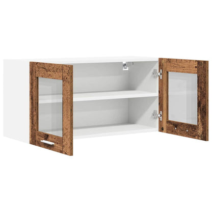 Armadio pensile con porta Legno Antico e Bianco 80 x 31 x 40 cm | homemem39