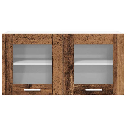 Armadio pensile con porta Legno Antico e Bianco 80 x 31 x 40 cm | homemem39