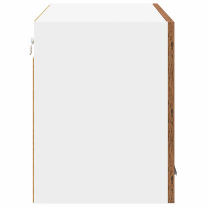 Armadio pensile con porta Legno Antico e Bianco 80 x 31 x 40 cm