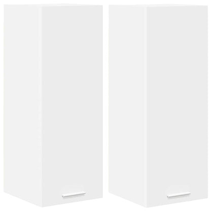 Armadio pensile 2 pcs Bianco 30 x 31 x 80 cm Legno multistrato