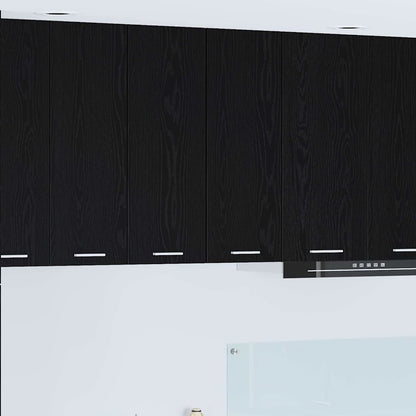Armadio pensile 2 pcs Rovere Nero e Bianco 30 x 31 x 80 cm