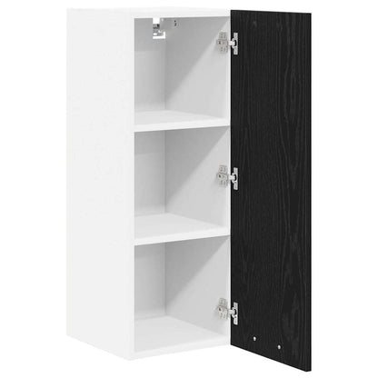 Armadio pensile 2 pcs Rovere Nero e Bianco 30 x 31 x 80 cm
