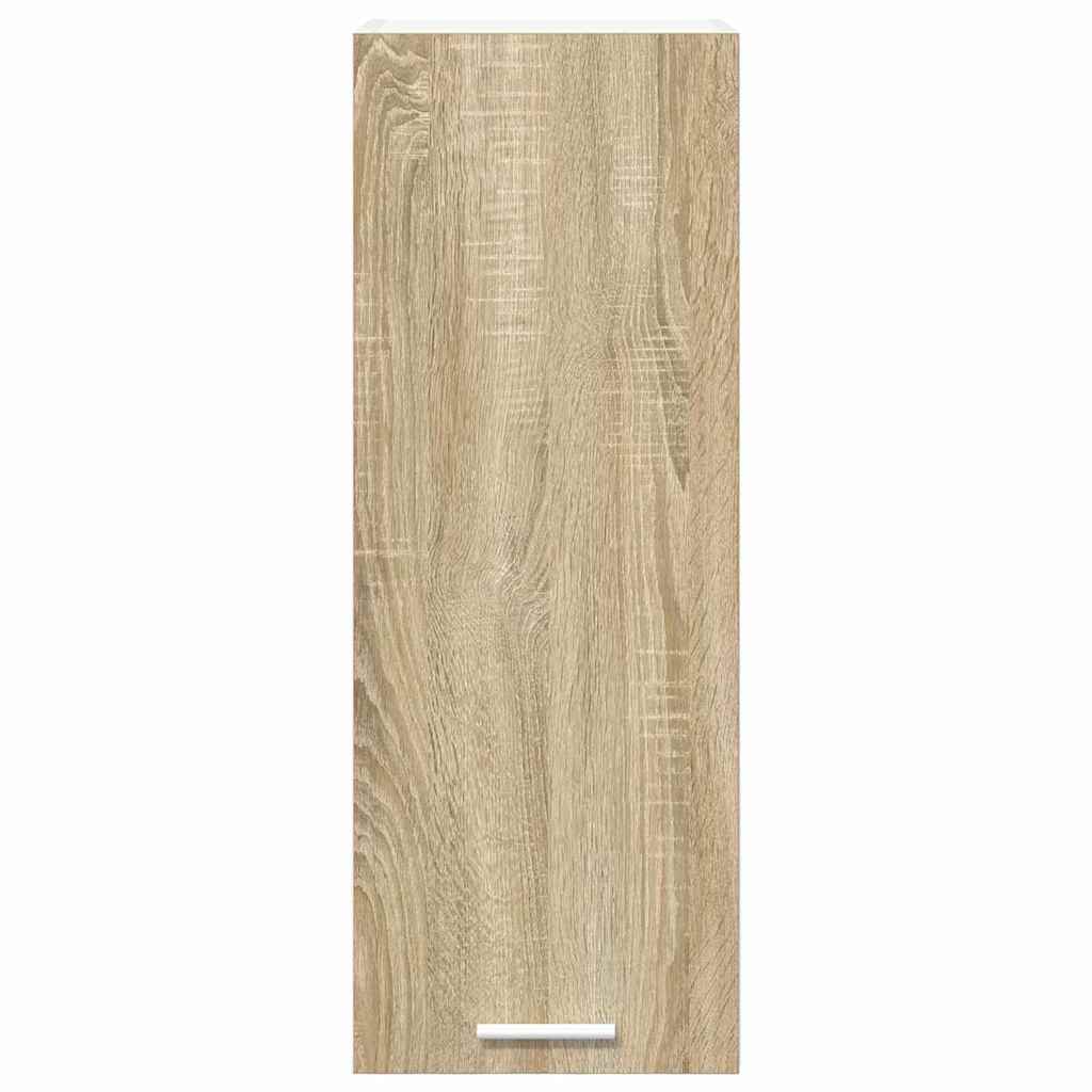 Armadio pensile 2 pcs Quercia Sonoma e Bianca 30 x 31 x 80 cm