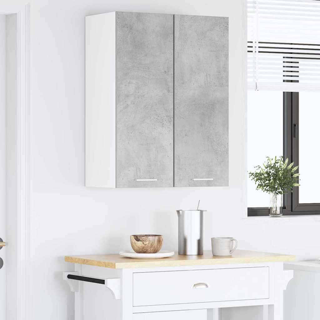 Armadio pensile 2 pcs Grigio Cemento e Bianco 30 x 31 x 80 cm | homemem39