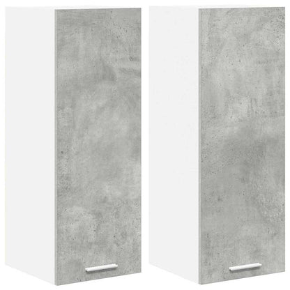Armadio pensile 2 pcs Grigio Cemento e Bianco 30 x 31 x 80 cm | homemem39