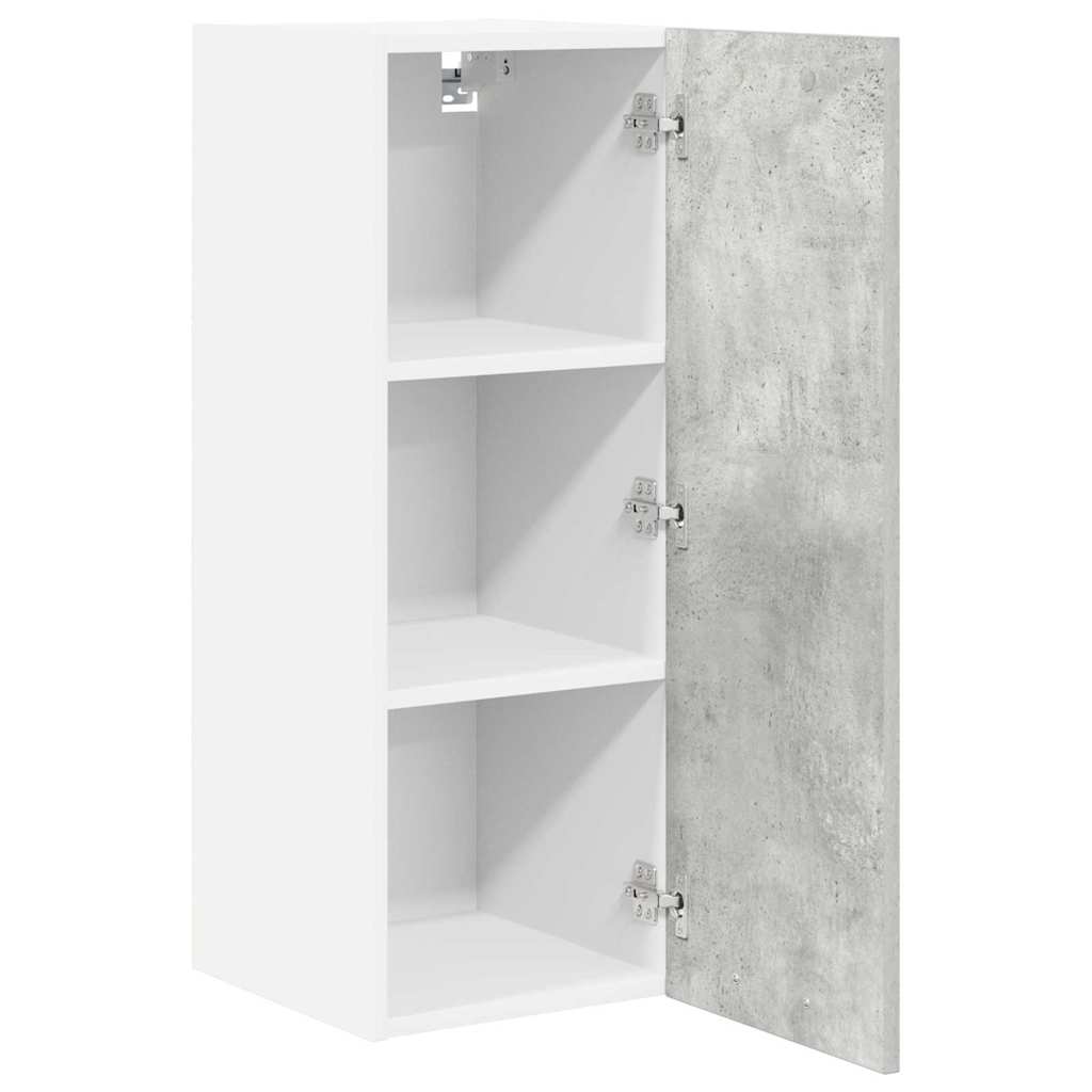 Armadio pensile 2 pcs Grigio Cemento e Bianco 30 x 31 x 80 cm | homemem39