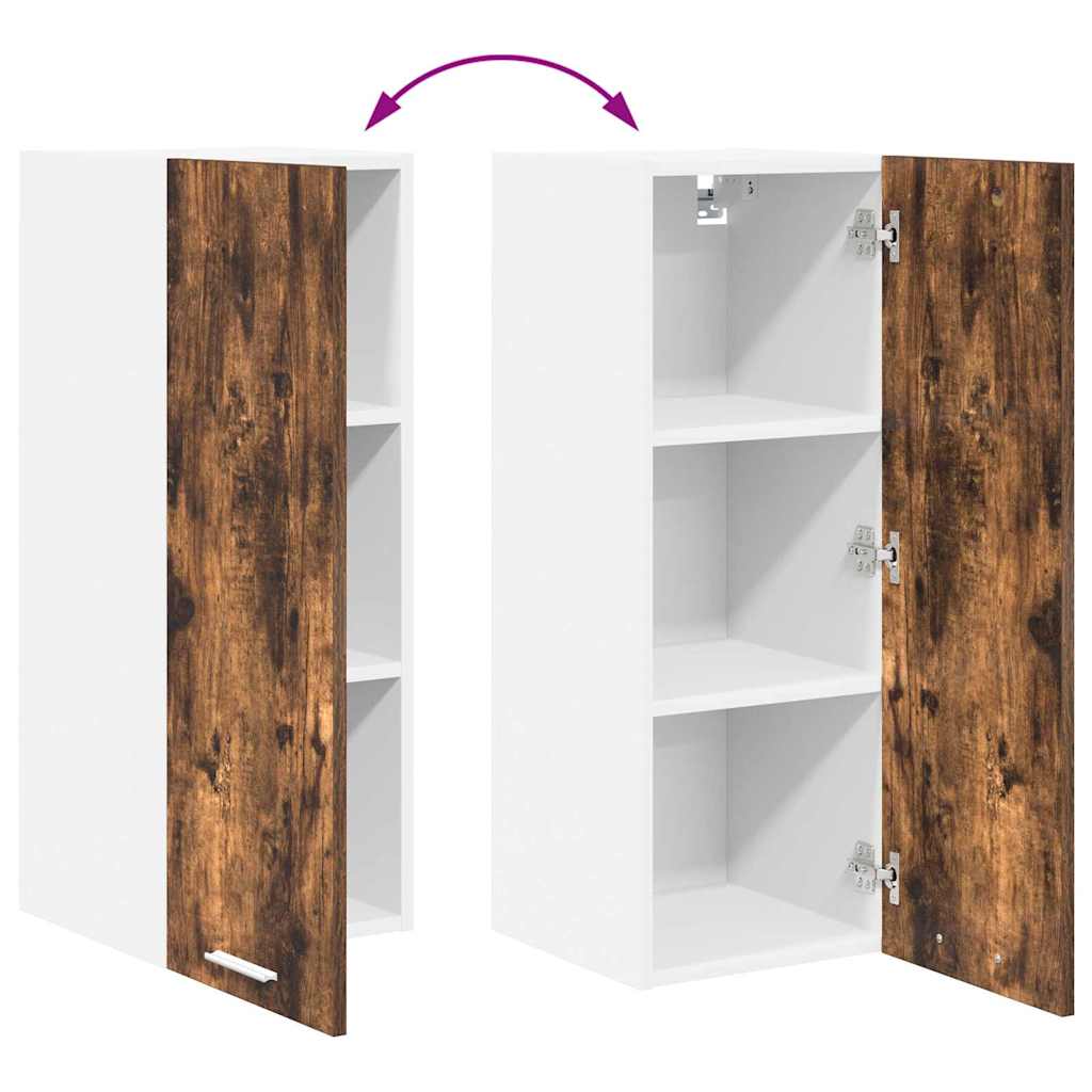 Armadio pensile Rovere Affumicato e Bianco 30 x 31 x 80 cm