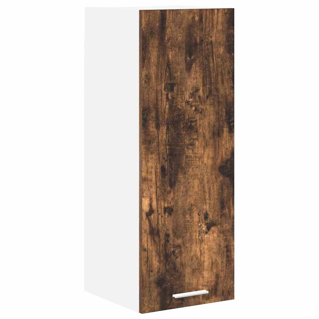 Armadio pensile con porta Riga 2 pcs Rovere Affumicato e Bianco | homemem39