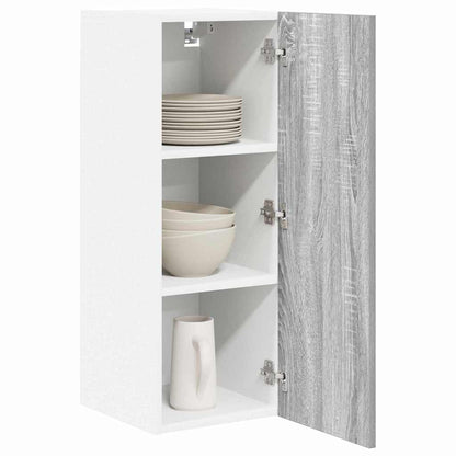 Armadio pensile Grigio Sonoma e Bianco 30 x 31 x 80 cm | homemem39