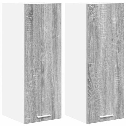 Armadio pensile 2 pcs Grigio Sonoma e Bianco 30 x 31 x 80 cm | homemem39