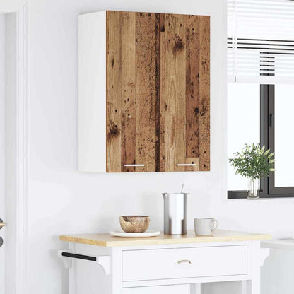 Armadio pensile con porta Legno Antico e Bianco 30 x 31 x 80 cm | homemem39