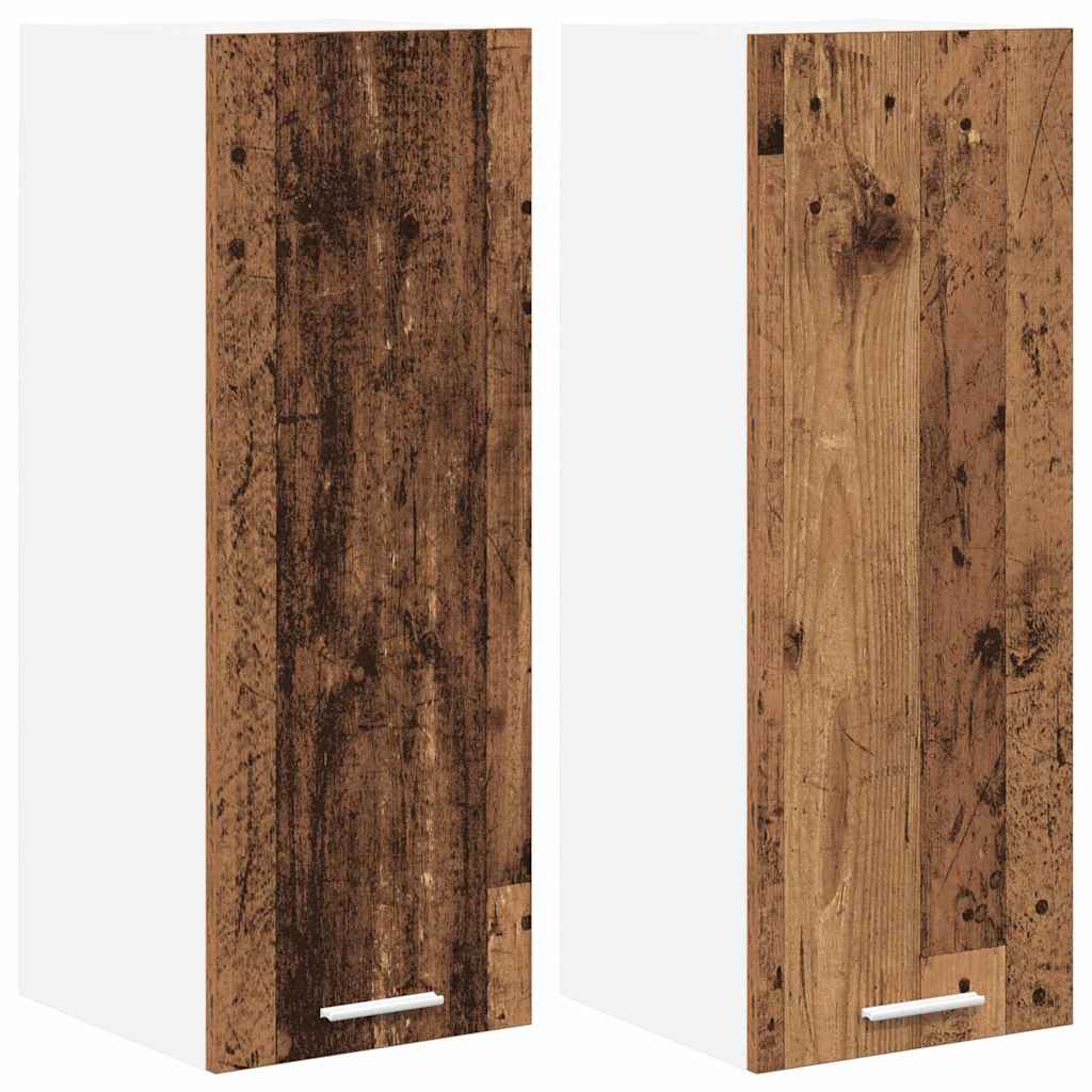 Armadio pensile 2 pcs Legno Antico e Bianco 30 x 31 x 80 cm