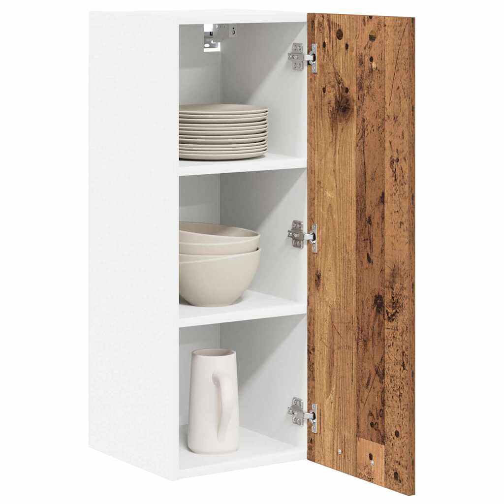 Armadio pensile 2 pcs Legno Antico e Bianco 30 x 31 x 80 cm | homemem39