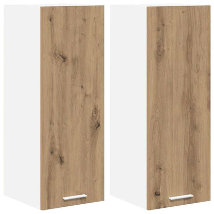 Armadio pensile 2 pcs Rovere Artigiano e Bianco 30 x 31 x 80 cm | homemem39