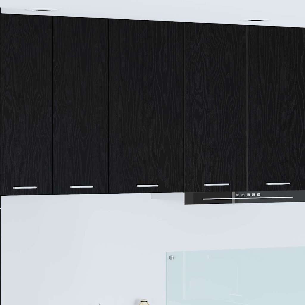 Armadio pensile Riga Rovere Nero e Bianco 40 x 31 x 80 cm
