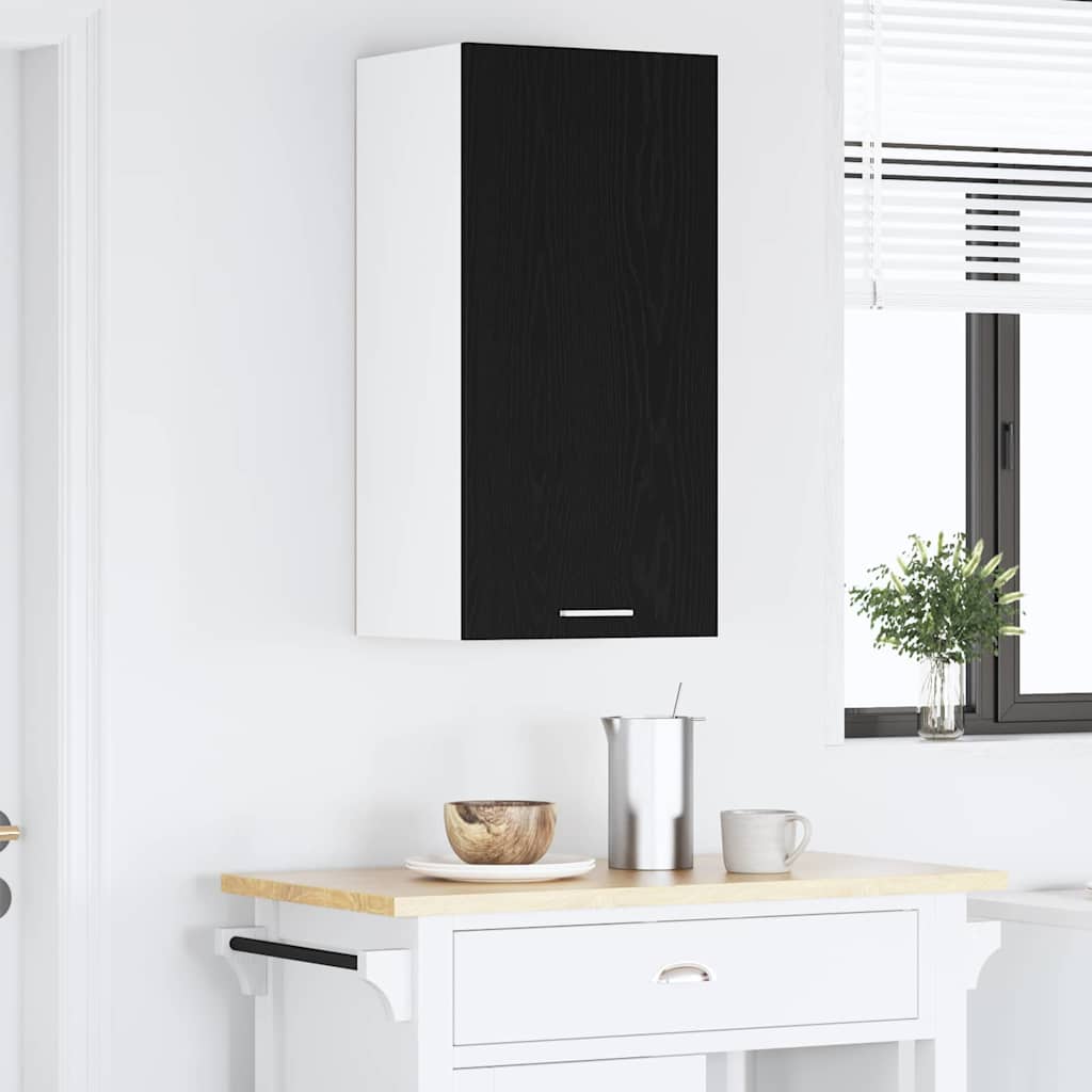 Armadio pensile Riga Rovere Nero e Bianco 40 x 31 x 80 cm | homemem39