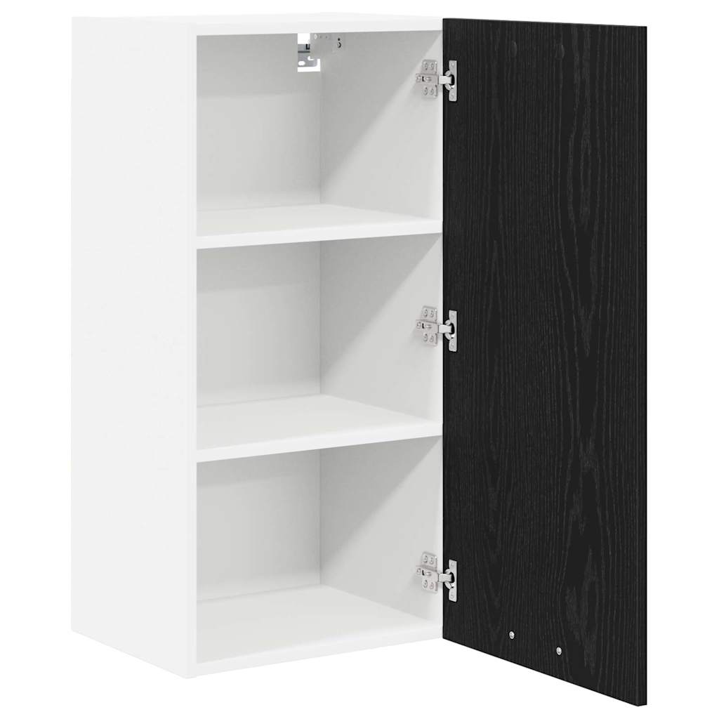 Armadio pensile Riga Rovere Nero e Bianco 40 x 31 x 80 cm | homemem39
