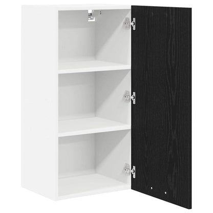 Armadio pensile Riga Rovere Nero e Bianco 40 x 31 x 80 cm