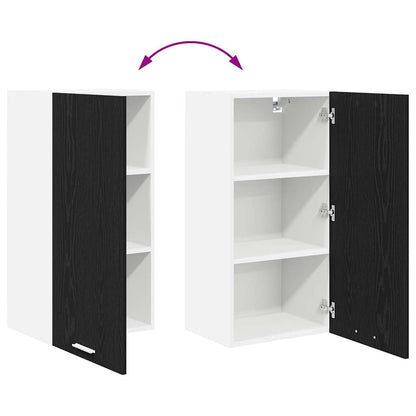 Armadio pensile Riga Rovere Nero e Bianco 40 x 31 x 80 cm