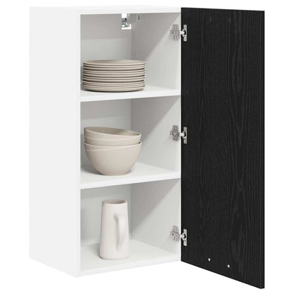 Armadio pensile Riga Rovere Nero e Bianco 40 x 31 x 80 cm | homemem39