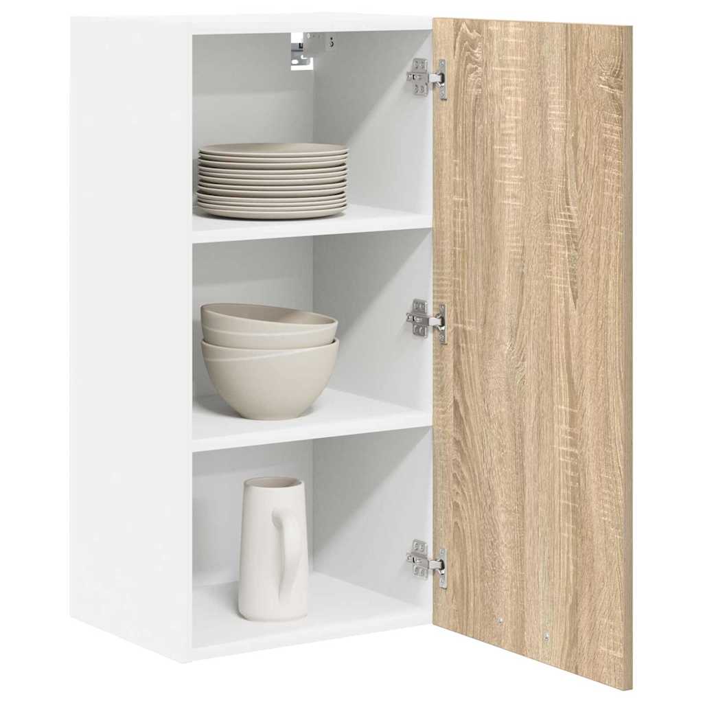 Armadio pensile Quercia Sonoma e Bianca 40 x 31 x 80 cm | homemem39