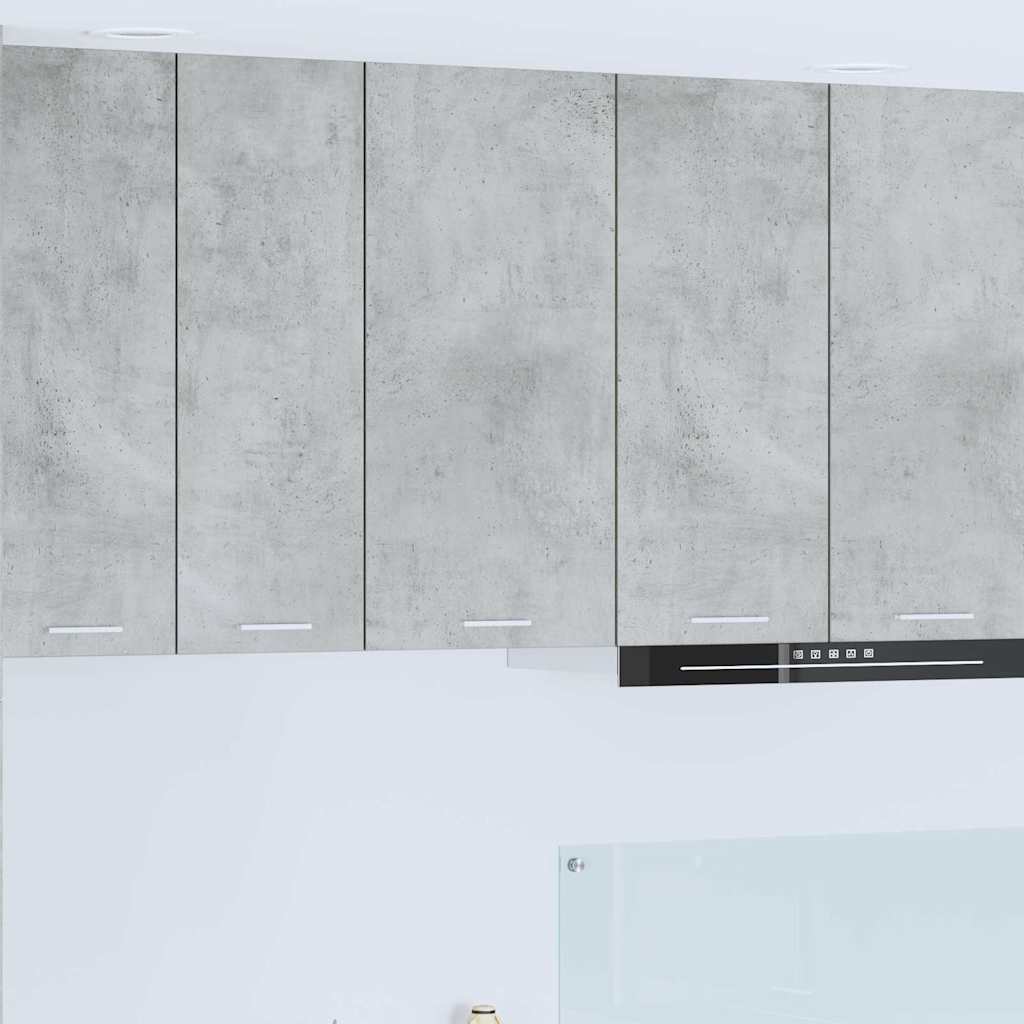 Armadio pensile Grigio Cemento e Bianco 40 x 31 x 80 cm