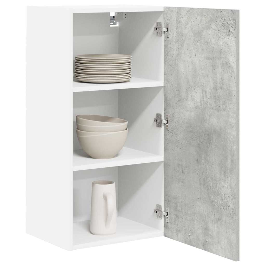 Armadio pensile Grigio Cemento e Bianco 40 x 31 x 80 cm | homemem39