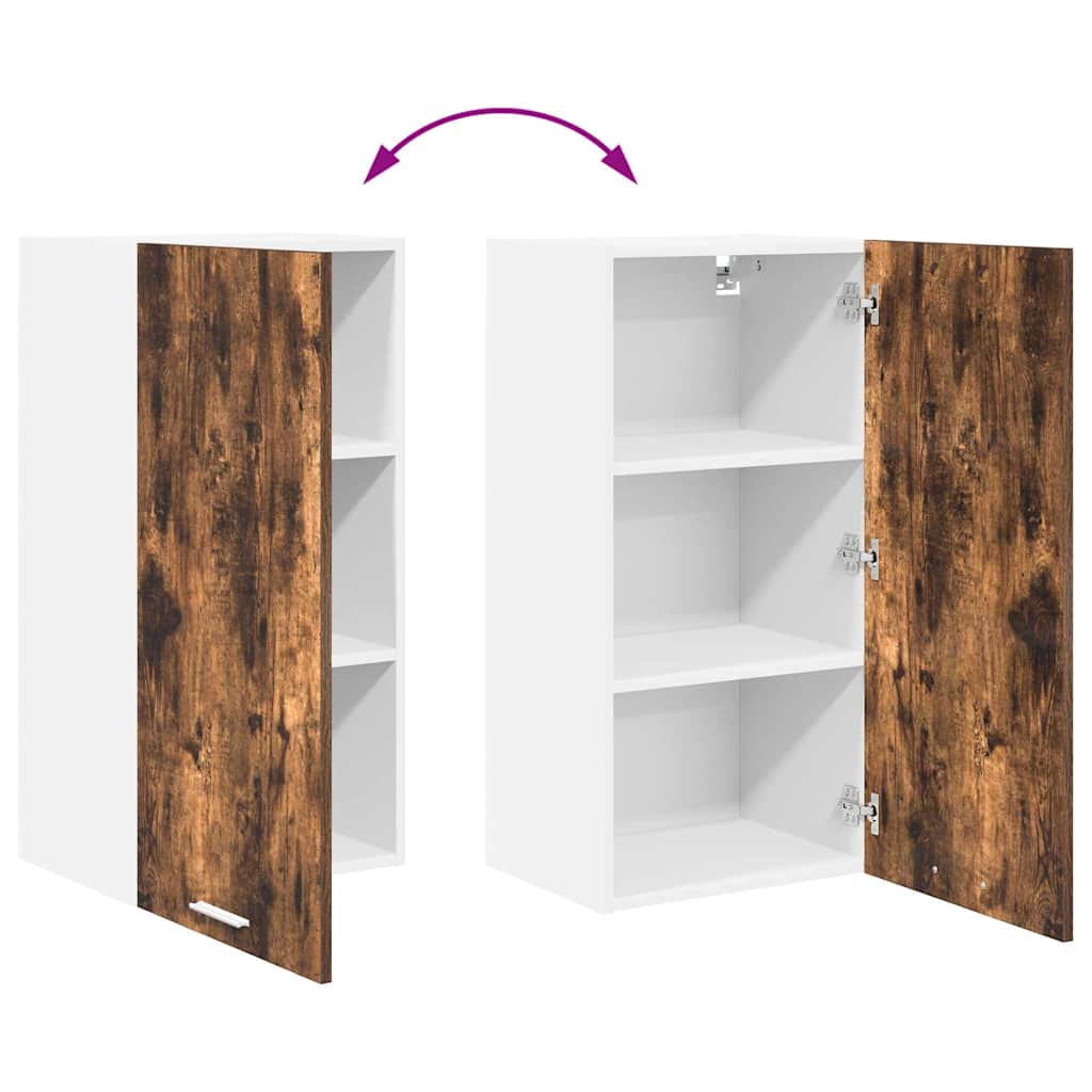 Armadio pensile Rovere Affumicato e Bianco 40 x 31 x 80 cm