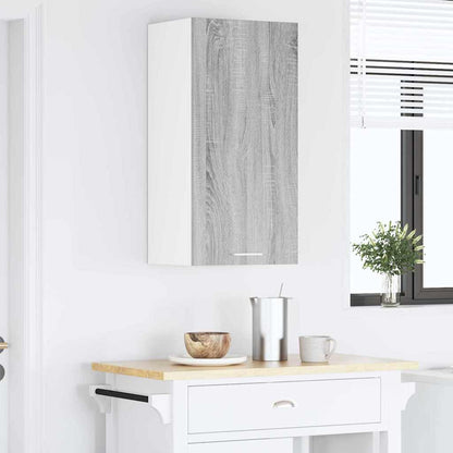 Armadio pensile Grigio Sonoma e Bianco 40 x 31 x 80 cm | homemem39
