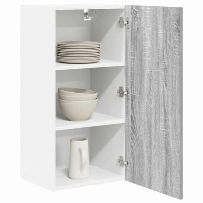 Armadio pensile Grigio Sonoma e Bianco 40 x 31 x 80 cm
