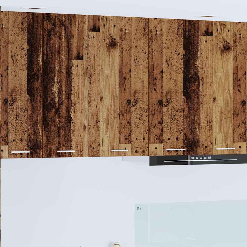 Armadio pensile con porta Legno Antico e Bianco 40 x 31 x 80 cm | homemem39
