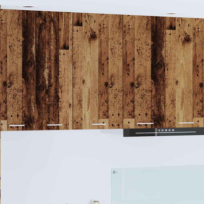 Armadio pensile con porta Legno Antico e Bianco 40 x 31 x 80 cm | homemem39