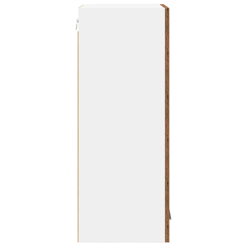 Armadio pensile con porta Legno Antico e Bianco 40 x 31 x 80 cm | homemem39