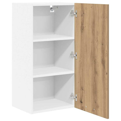 Armadio pensile Rovere Artigiano e Bianco 40 x 31 x 80 cm