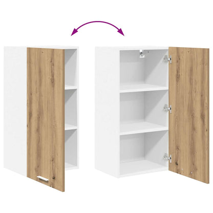 Armadio pensile Rovere Artigiano e Bianco 40 x 31 x 80 cm