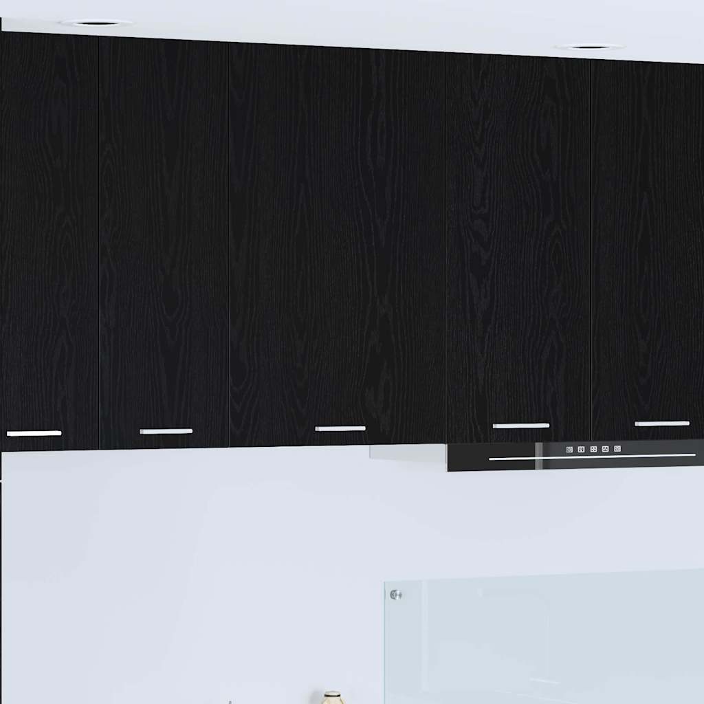Armadio pensile con porta Rovere Nero e Bianco 50 x 31 x 80 cm | homemem39