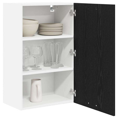Armadio pensile con porta Rovere Nero e Bianco 50 x 31 x 80 cm